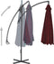 vidaXL - Zweefparasol - met - stalen - paal - 300 - cm - antracietkleurig
