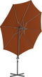 vidaXL - Zweefparasol - met - stalen - paal - 300 - cm - terracottakleurig