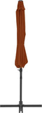 vidaXL - Zweefparasol - met - stalen - paal - 300 - cm - terracottakleurig