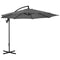 vidaXL - Zweefparasol - met - stalen - paal - 300 - cm - antracietkleurig