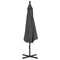 vidaXL - Zweefparasol - met - stalen - paal - 300 - cm - antracietkleurig