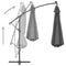 vidaXL - Zweefparasol - met - stalen - paal - 300 - cm - antracietkleurig