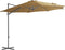 vidaXL - Zweefparasol - met - stalen - paal - 300 - cm - taupe