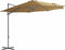 vidaXL - Zweefparasol - met - stalen - paal - 300 - cm - taupe
