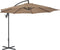 vidaXL - Zweefparasol - met - stalen - paal - 300 - cm - taupe