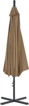 vidaXL - Zweefparasol - met - stalen - paal - 300 - cm - taupe