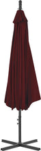 vidaXL - Zweefparasol - met - stalen - paal - 300 - cm - taupe