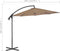vidaXL - Zweefparasol - met - stalen - paal - 300 - cm - taupe