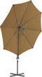 vidaXL - Zweefparasol - met - stalen - paal - 300 - cm - taupe