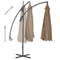 vidaXL - Zweefparasol - met - stalen - paal - 300 - cm - taupe