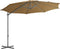 vidaXL - Zweefparasol - met - stalen - paal - 300 - cm - taupe