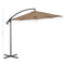 vidaXL - Zweefparasol - met - stalen - paal - 300 - cm - taupe