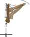 vidaXL - Zweefparasol - met - stalen - paal - 300 - cm - taupe
