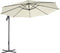 vidaXL - Zweefparasol - met - stalen - paal - 300 - cm - zandkleurig