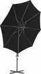vidaXL - Zweefparasol - met - stalen - paal - 300 - cm - zwart