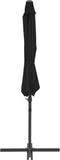 vidaXL - Zweefparasol - met - stalen - paal - 300 - cm - zwart