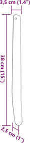 vidaXL - Zweetschrapers - paard - 3 - st - aluminium - zilverkleurig