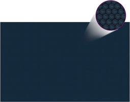 vidaXL - Zwembadfolie - solar - drijvend - 260x160 - cm - PE - zwart - en - blauw