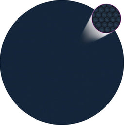 vidaXL - Zwembadfolie - solar - drijvend - 527 - cm - PE - zwart - en - blauw