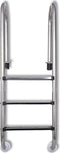 vidaXL Zwembadladder met 3 sporten 120 cm roestvrij staal 304