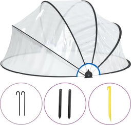 vidaXL - Zwembadoverkapping - rond - 315x158 - cm - PVC