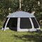 vidaXL - Zwembadtent - met - uitneembare - buiten- - gaaswanden - 510x510 - cm - grijs