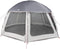 vidaXL - Zwembadtent - met - uitneembare - buiten- - gaaswanden - 510x510 - cm - grijs
