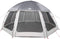 vidaXL - Zwembadtent - met - uitneembare - buiten- - gaaswanden - 510x510 - cm - grijs