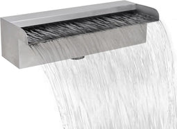 vidaXL - Zwembadwaterval - rechthoekig - 30 - cm - roestvrij - staal