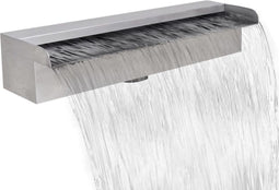 vidaXL - Zwembadwaterval - rechthoekig - 45 - cm - roestvrij - staal