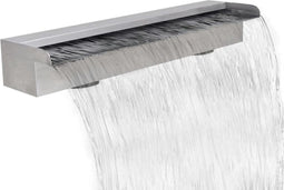 vidaXL - Zwembadwaterval - rechthoekig - 60 - cm - roestvrij - staal