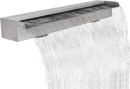 vidaXL - Zwembadwaterval - rechthoekig - 90 - cm - roestvrij - staal