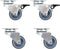 vidaXL - Zwenkwielen - dubbel - 4 - st - 50 - mm