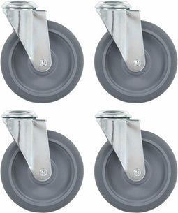 vidaXL - Zwenkwielen - met - boutgaten - 4 - st - 125 - mm