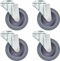 vidaXL - Zwenkwielen - met - boutgaten - 4 - st - 75 - mm