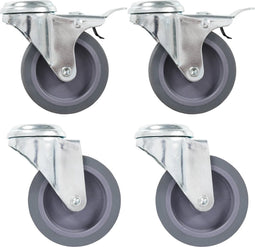 vidaXL - Zwenkwielen - met - boutgaten - 4 - st - 75 - mm