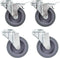 vidaXL - Zwenkwielen - met - boutgaten - 4 - st - 75 - mm