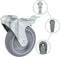 vidaXL - Zwenkwielen - met - boutgaten - en - dubbele - remmen - 4 - st - 100 - mm