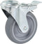 vidaXL - Zwenkwielen - met - boutgaten - en - dubbele - remmen - 4 - st - 100 - mm