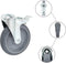 vidaXL - Zwenkwielen - met - boutgaten - en - dubbele - remmen - 4 - st - 125 - mm