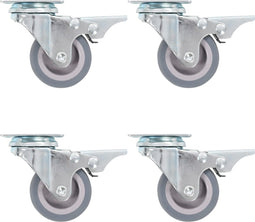 vidaXL - Zwenkwielen - met - dubbele - remmen - 4 - st - 50 - mm