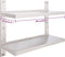 vidaXL - Zwevend - schap - 2-laags - 100x30 - cm - roestvrij - staal