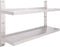 vidaXL - Zwevend - schap - 2-laags - 120x30 - cm - roestvrij - staal