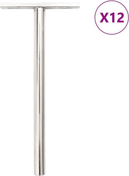 vidaXL - Zwevende - plankdragers - 12st - onzichtbaar - Ø10x150 - mm - koolstofstaal