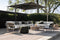 Vidor lage tafel dia. 90x36 cm aged teak finish/linen