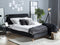 VIENNE - Tweepersoonsbed - Zwart - 180 x 200 cm - Fluweel