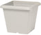 Vierkante bloempot - GARDEN ID - Teramo witte steen - 40 x 35 cm - Krasbestendig - Steeneffect - Met gaten