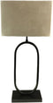 Vierkante lampenkap - 30x30x20 - Warmgrijs - Velvet