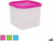 Vierkante Lunchtrommel met Deksel 750 ml Vierkant 12 x 12 x 10 cm (12 Stuks)