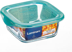 Vierkante Lunchtrommel met Deksel Luminarc Keep'n Lagon 15,6 x 6,6 cm Turkoois 1,22 L Glas (6 Stuks)
